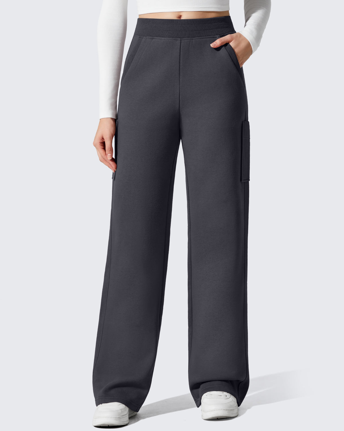 G4Free - Flurrylux Cargo Fleece Lined Thermal Wide Leg Trousers -GF25J731AA-S