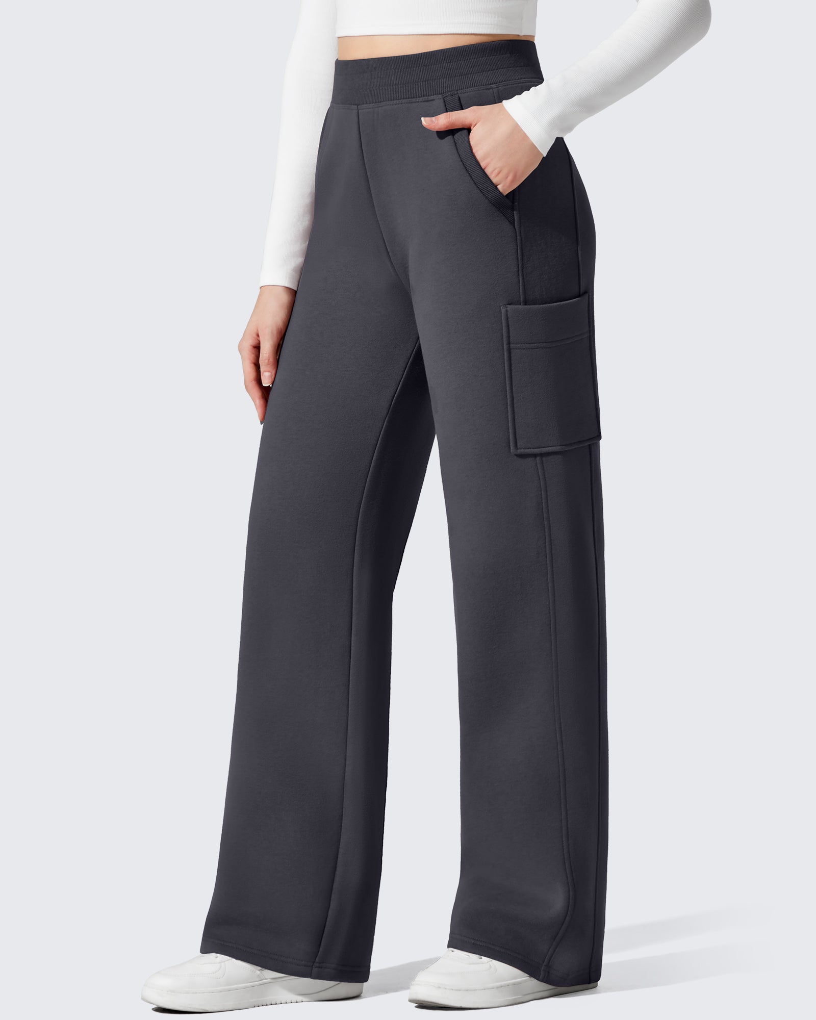 G4Free - Flurrylux Cargo Fleece Lined Thermal Wide Leg Trousers -GF25J731CA-S