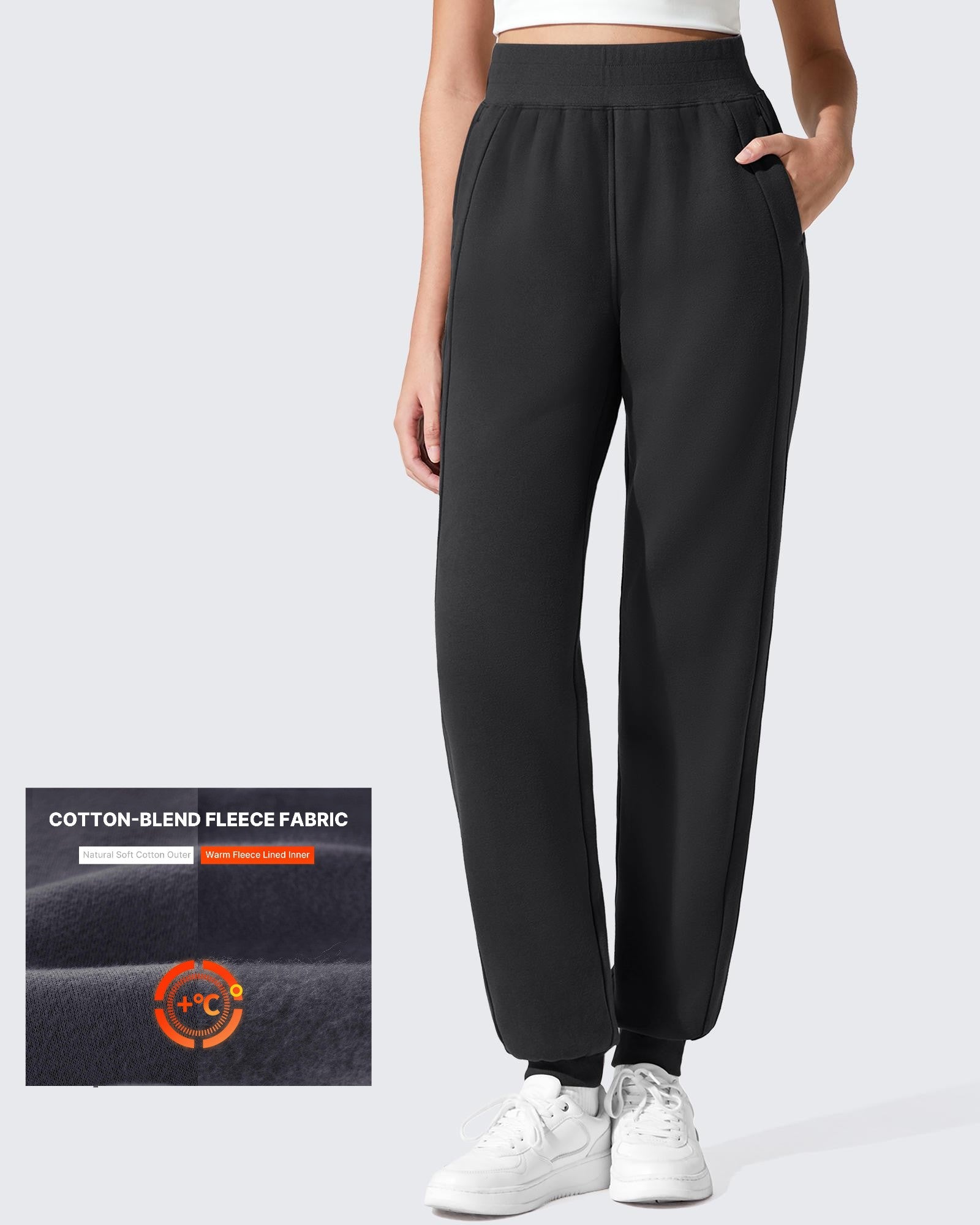 G4Free - Flurrylux Cotton Fleece Lined Tapered Leg Joggers -GF25D660AA-S