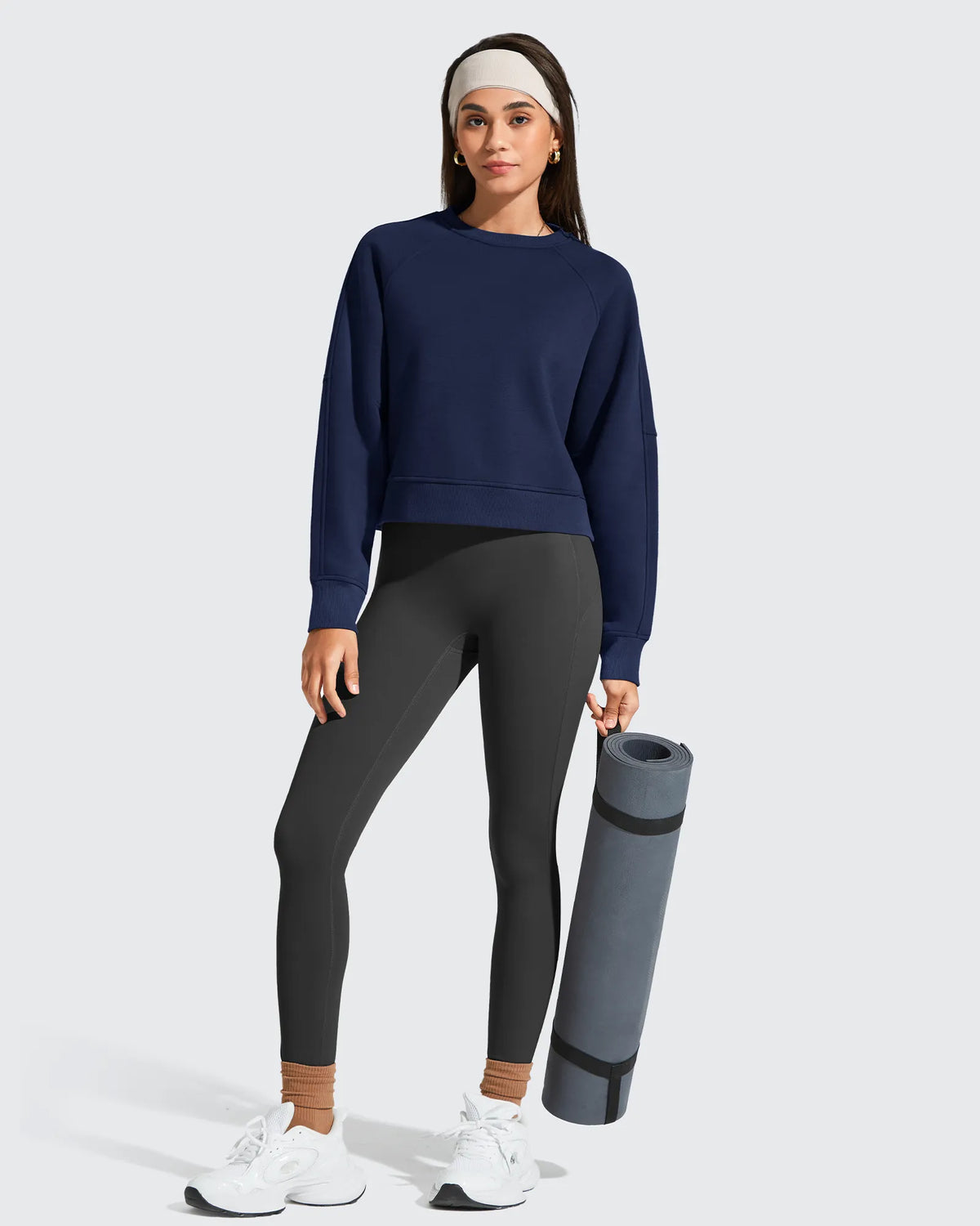 G4Free - Flurrylux Cropped Crewneck Fleece Lined Pullover  Sweatshirts -GF25F756CF-XS