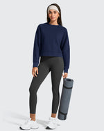 G4Free - Flurrylux Cropped Crewneck Fleece Lined Pullover  Sweatshirts -GF25F756CF-XS