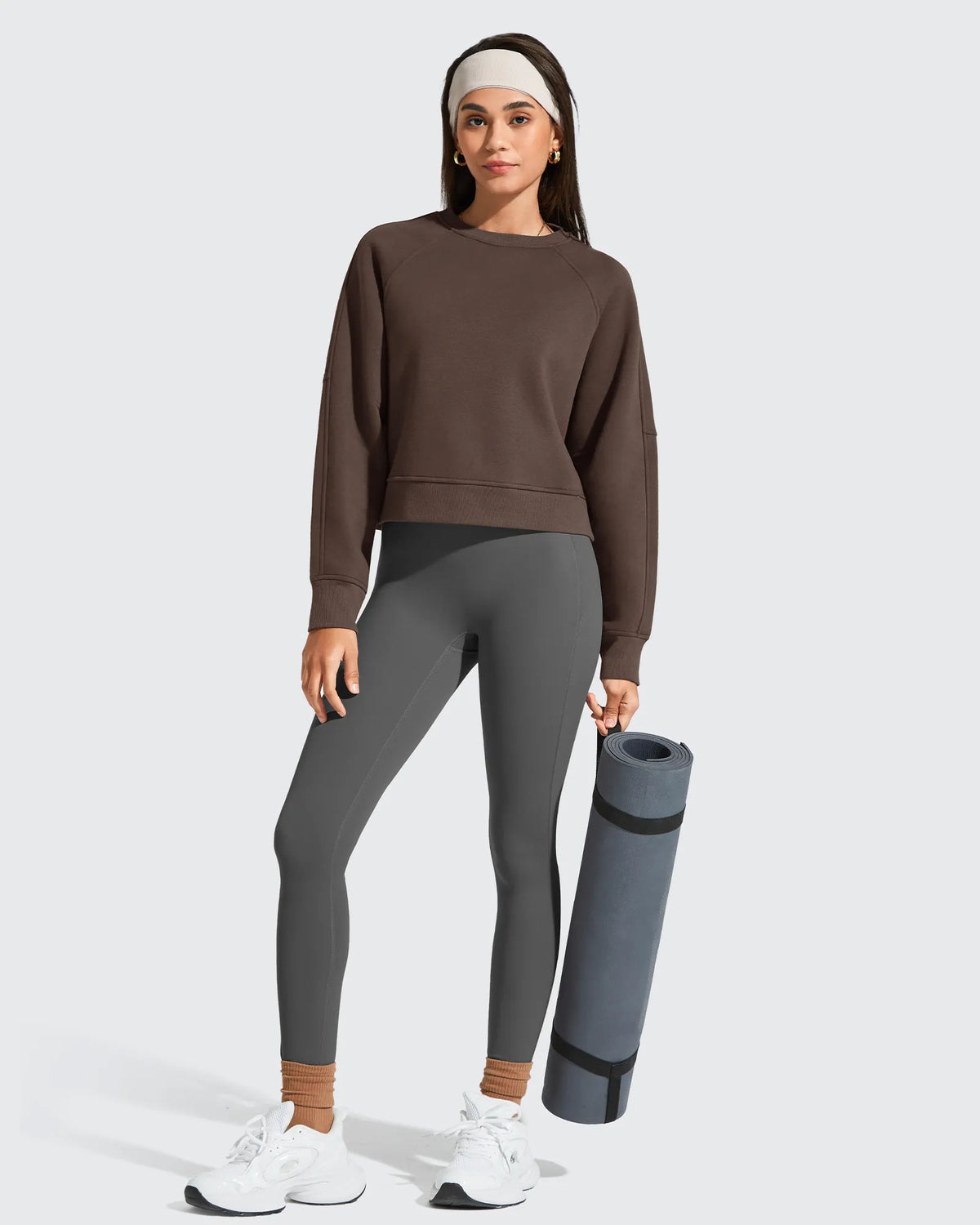 G4Free - Flurrylux Cropped Crewneck Fleece Lined Pullover  Sweatshirts -GF25F756CF-XS