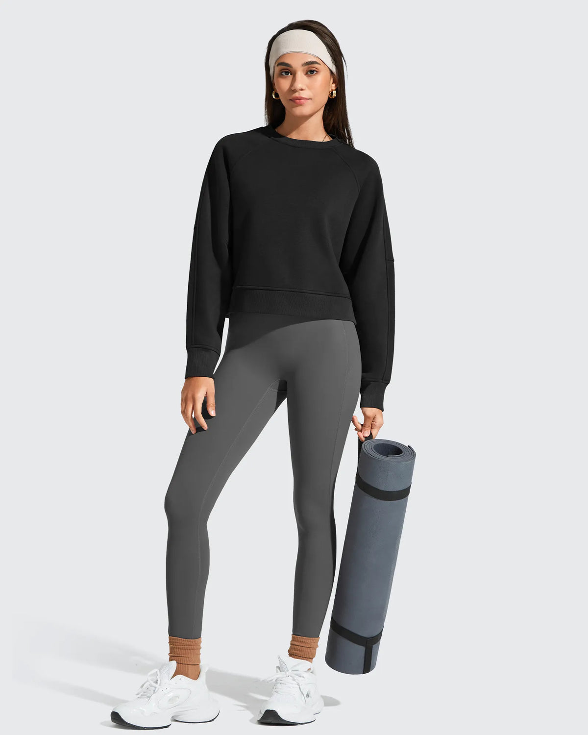 G4Free - Flurrylux Cropped Crewneck Fleece Lined Pullover  Sweatshirts -GF25F756CF-XS