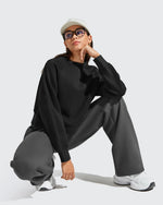 G4Free - Flurrylux Cropped Crewneck Fleece Lined Pullover  Sweatshirts -GF25F756CF-XS