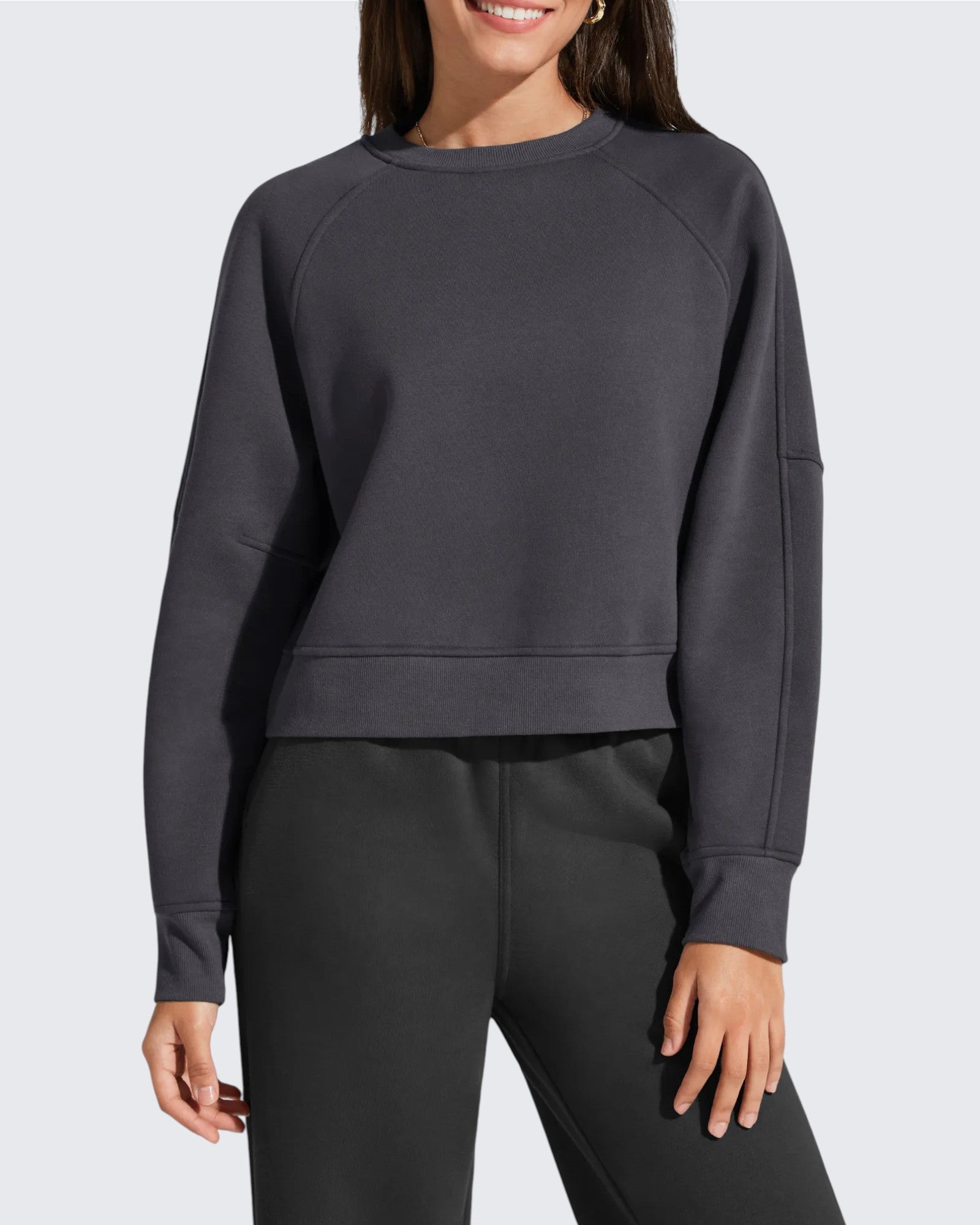 G4Free - Flurrylux Cropped Crewneck Fleece Lined Pullover  Sweatshirts -GF25F756CF-XS