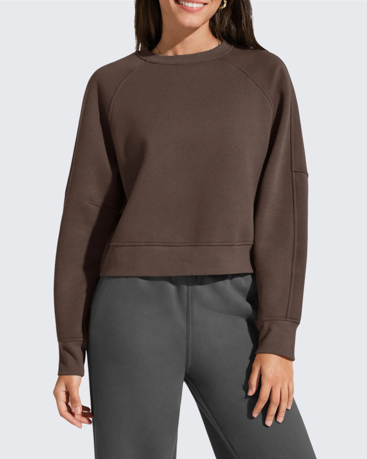 G4Free - Flurrylux Cropped Crewneck Fleece Lined Pullover  Sweatshirts -GF25F756CF-XS