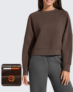 G4Free - Flurrylux Cropped Crewneck Fleece Lined Pullover  Sweatshirts -GF25F756DF-XS