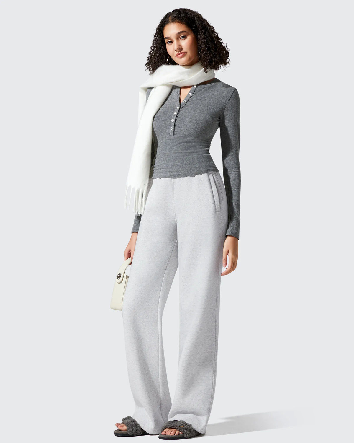 G4Free - Flurrylux Elastic Waist Cotton Fleece Lined Sweatpants -GF25J653AF-XS
