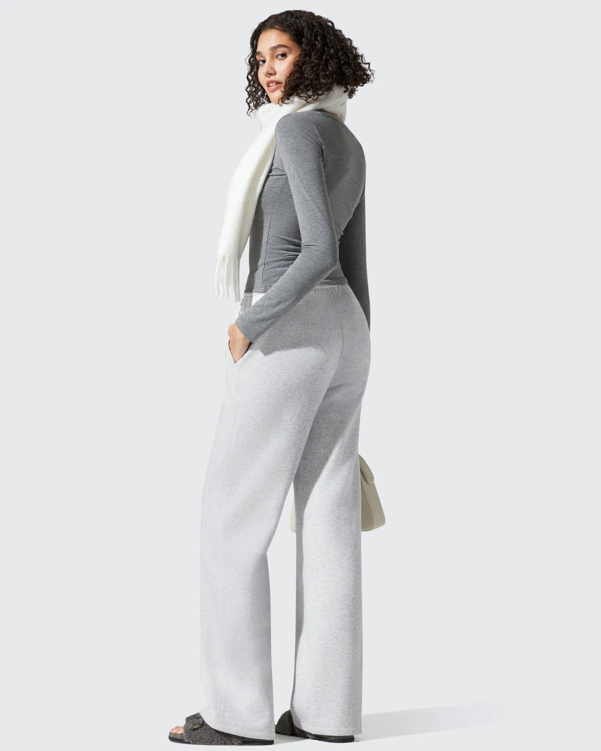 G4Free - Flurrylux Elastic Waist Cotton Fleece Lined Sweatpants -GF25J653AF-XS