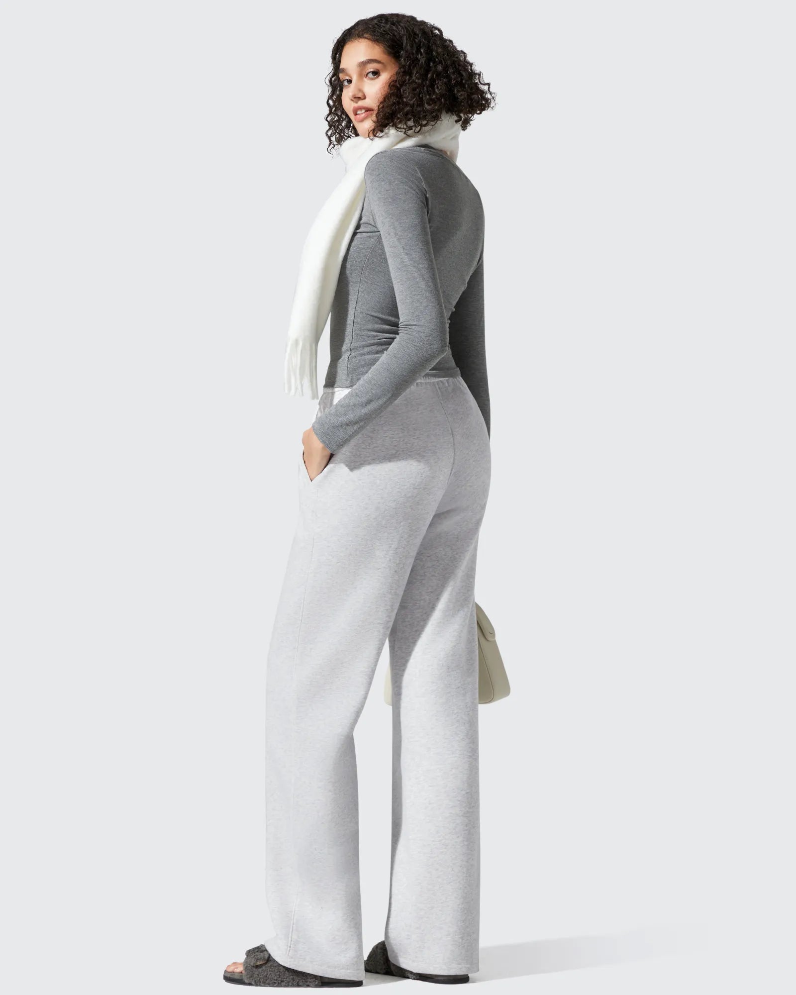 G4Free - Flurrylux Elastic Waist Cotton Fleece Lined Sweatpants -GF25J653AF-XS