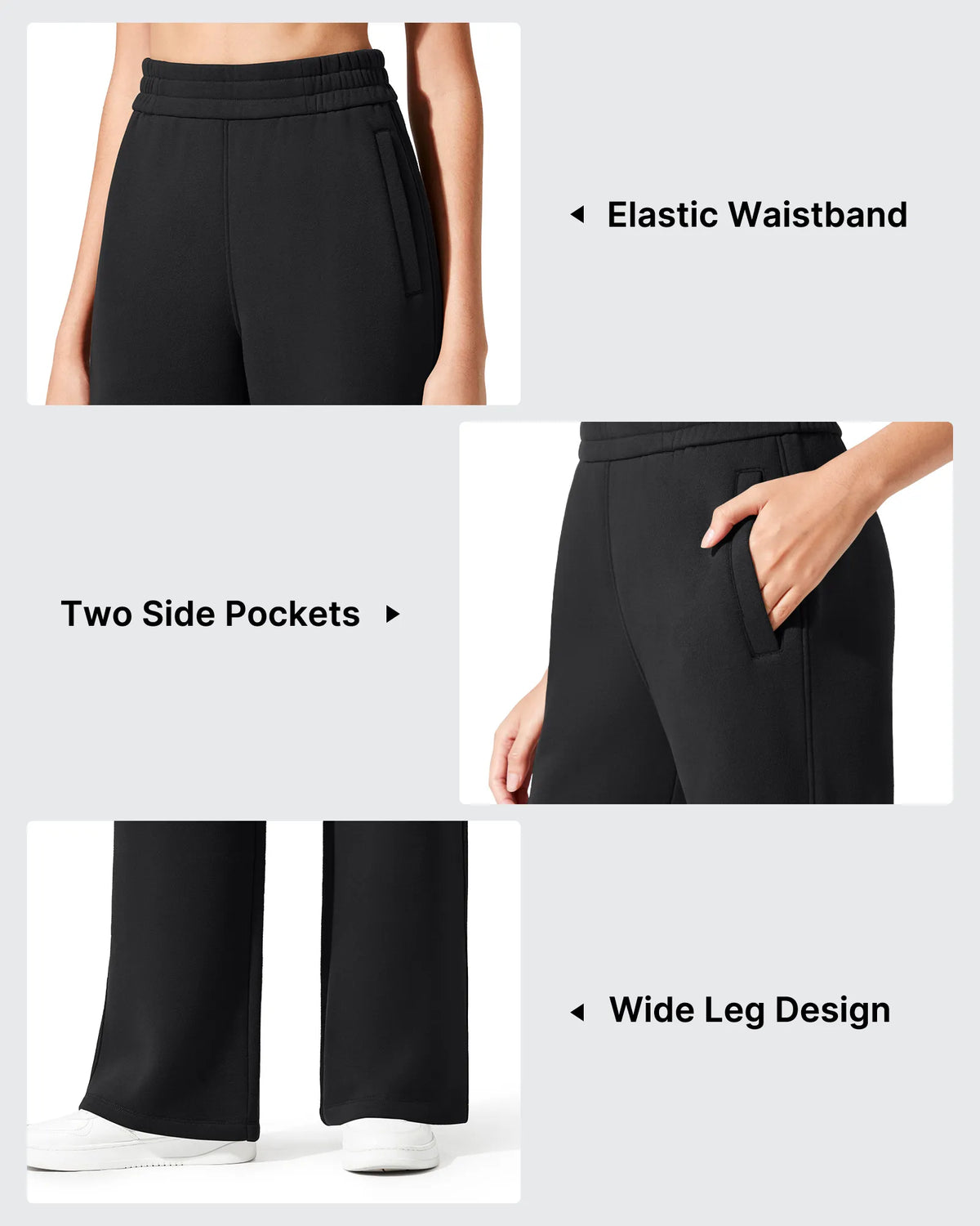 G4Free - Flurrylux Elastic Waist Cotton Fleece Lined Sweatpants -GF25J653AF-XS