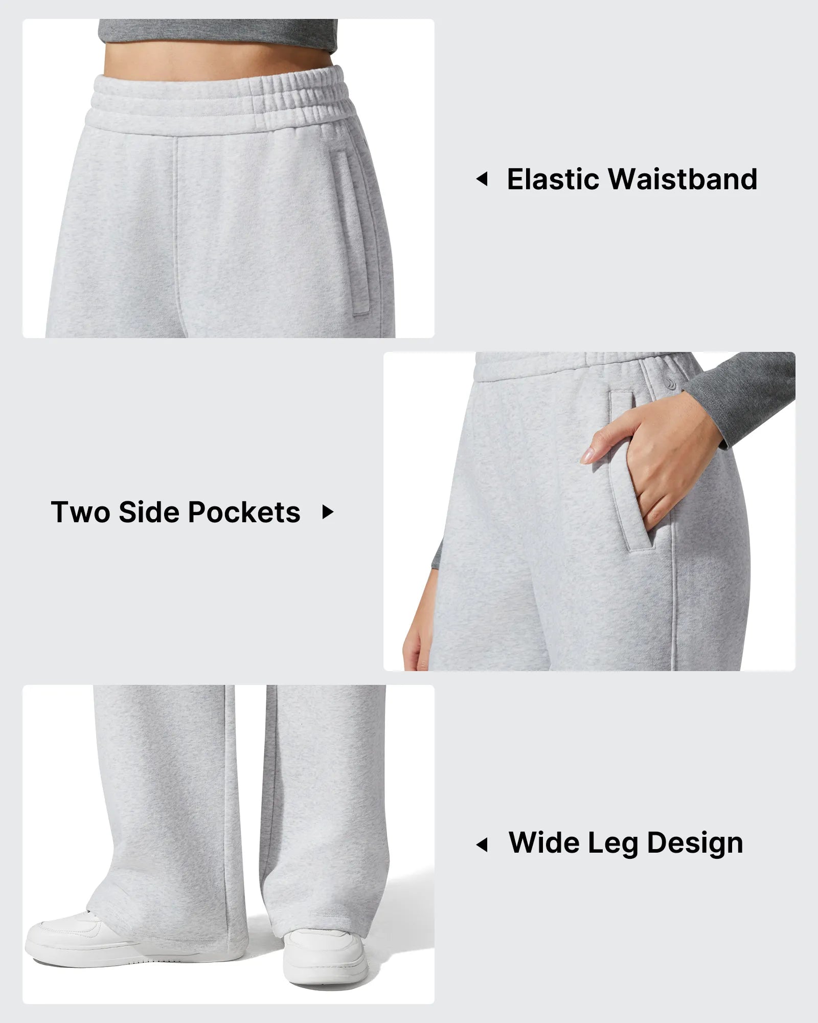 G4Free - Flurrylux Elastic Waist Cotton Fleece Lined Sweatpants -GF25J653AF-XS