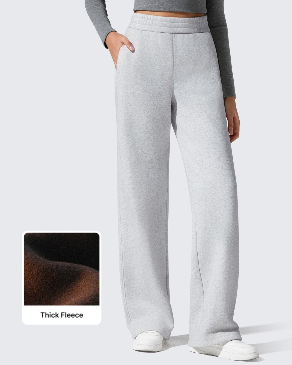 G4Free - Flurrylux Elastic Waist Cotton Fleece Lined Sweatpants -GF25J653AF-XS