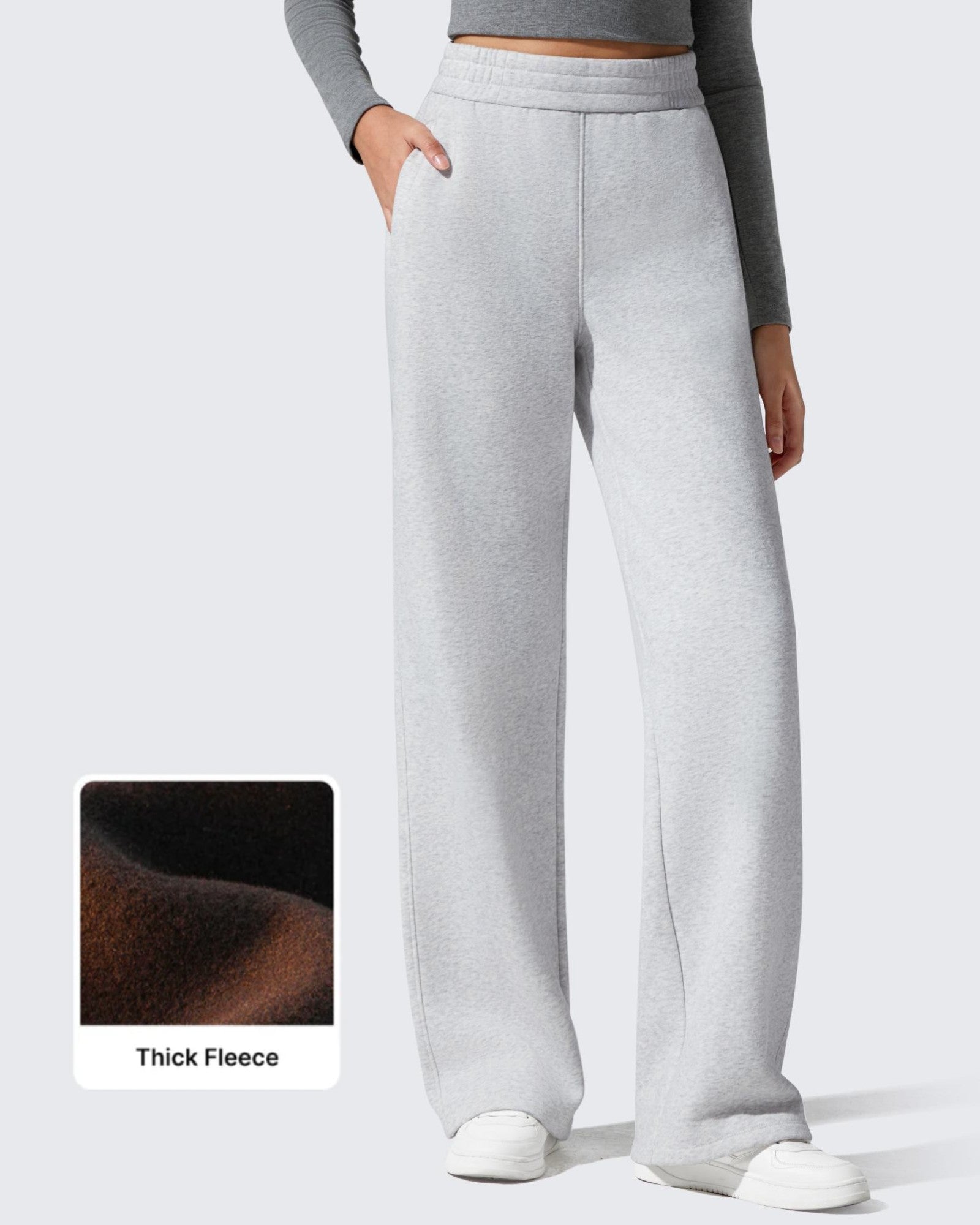 G4Free - Flurrylux Elastic Waist Cotton Fleece Lined Sweatpants -GF25J653AF-XS