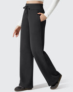 G4Free - Flurrylux Fleece Lined Drawstring Cotton Thermal Pants -GF25J707AF-XS
