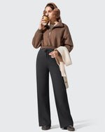 G4Free - Flurrylux Fleece Lined Drawstring Cotton Thermal Pants -GF25J707AF-XS