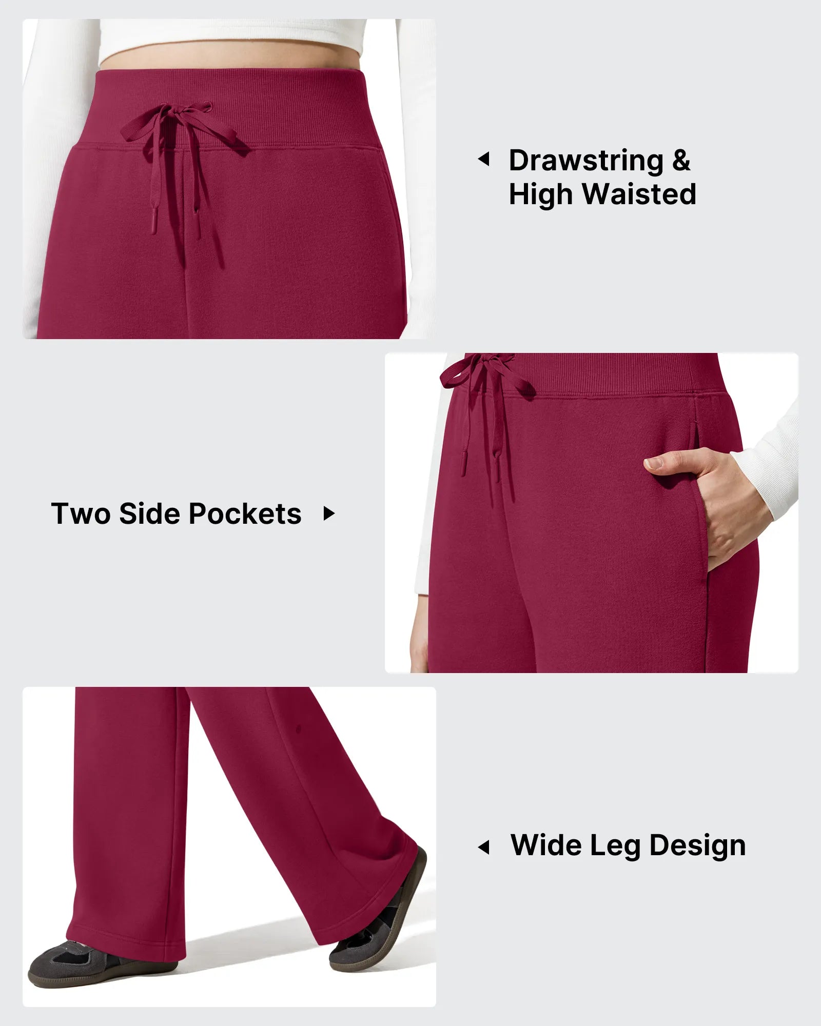 G4Free - Flurrylux Fleece Lined Drawstring Cotton Thermal Pants -GF25J707AF-XS