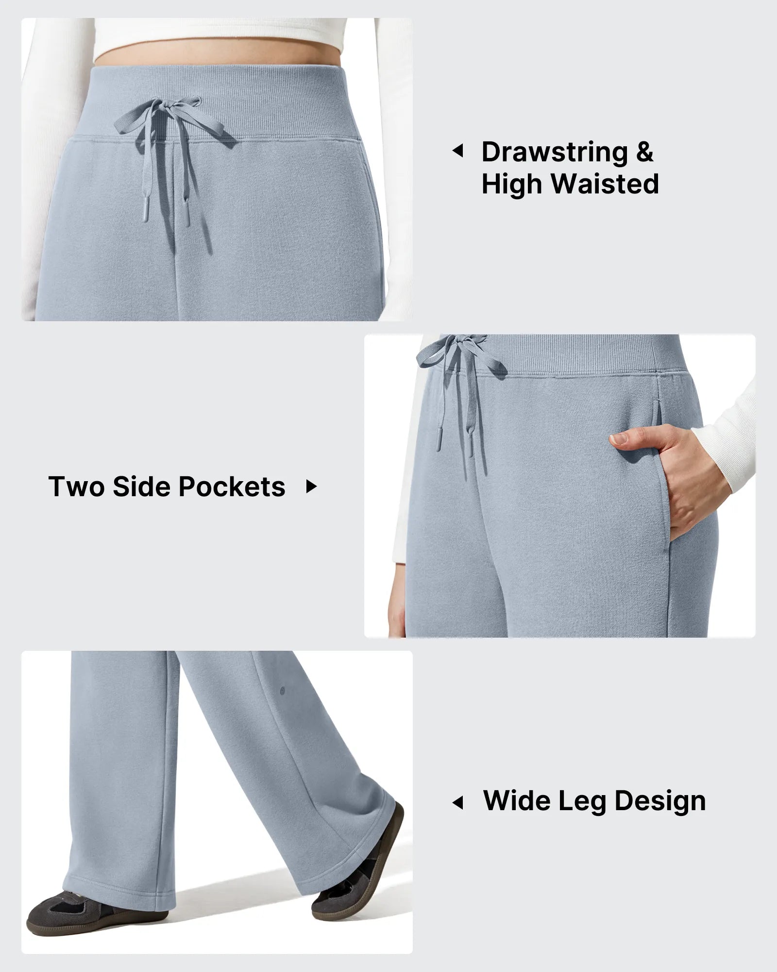 G4Free - Flurrylux Fleece Lined Drawstring Cotton Thermal Pants -GF25J707AF-XS