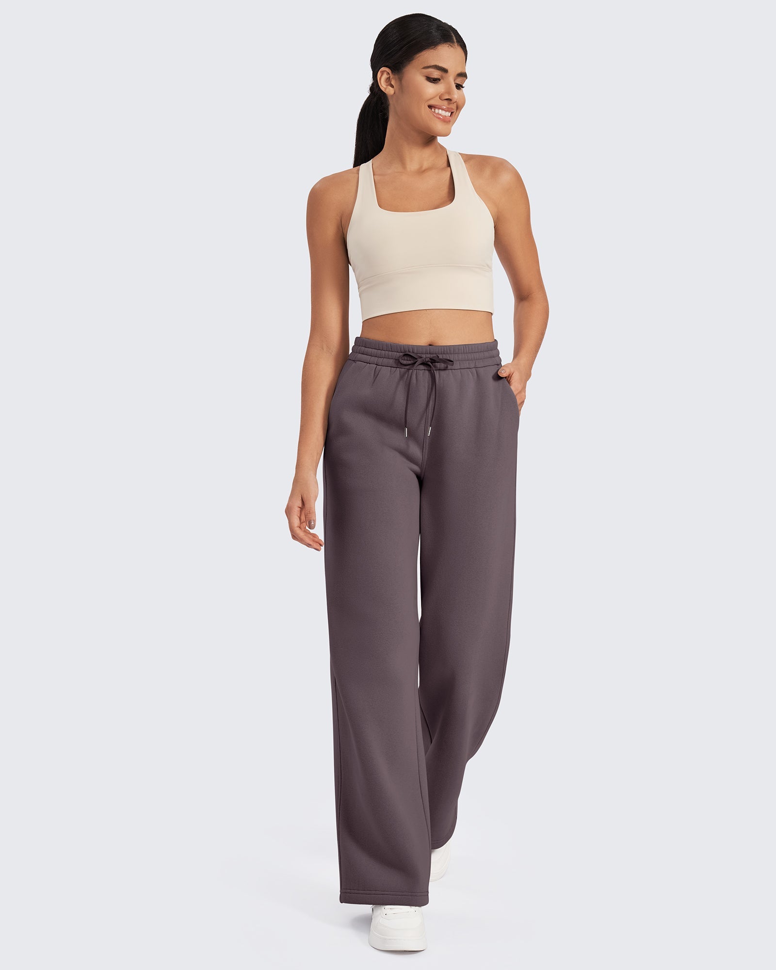 G4Free - Flurrylux Fleece Lined Drawstring High-Waist Pants -GF24J280AA-S