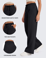 G4Free - Flurrylux Fleece Lined Drawstring High-Waist Pants -GF24J280AA-S