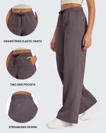 G4Free - Flurrylux Fleece Lined Drawstring High-Waist Pants -GF24J280AA-S