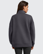G4Free - Flurrylux Fleece Lined Half Zip Oversized Sweatshirts -GF25F758AA-S