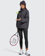 G4Free - Flurrylux Fleece Lined Half Zip Oversized Sweatshirts -GF25F758AA-S
