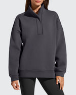 G4Free - Flurrylux Fleece Lined Half Zip Oversized Sweatshirts -GF25F758AA-S