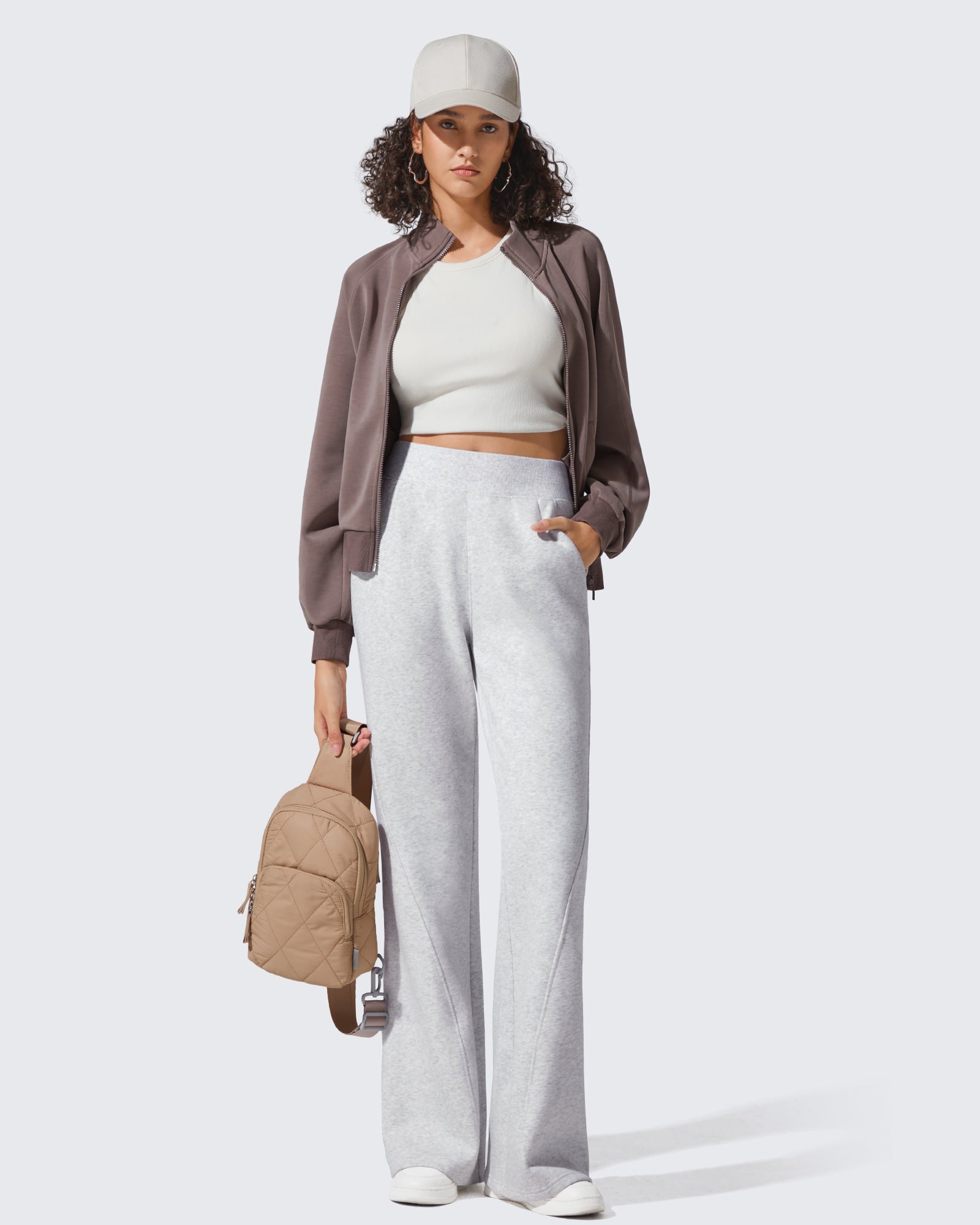 G4Free - Flurrylux Fleece Lined Loose Flare Sweatpants -GF25A602AF-XS