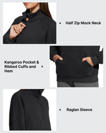 G4Free - Flurrylux Half Zip Mock Neck Cotton Fleece Pullover -GF25F656AA-S