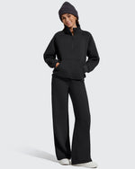 G4Free - Flurrylux Half Zip Mock Neck Cotton Fleece Pullover -GF25F656AA-S