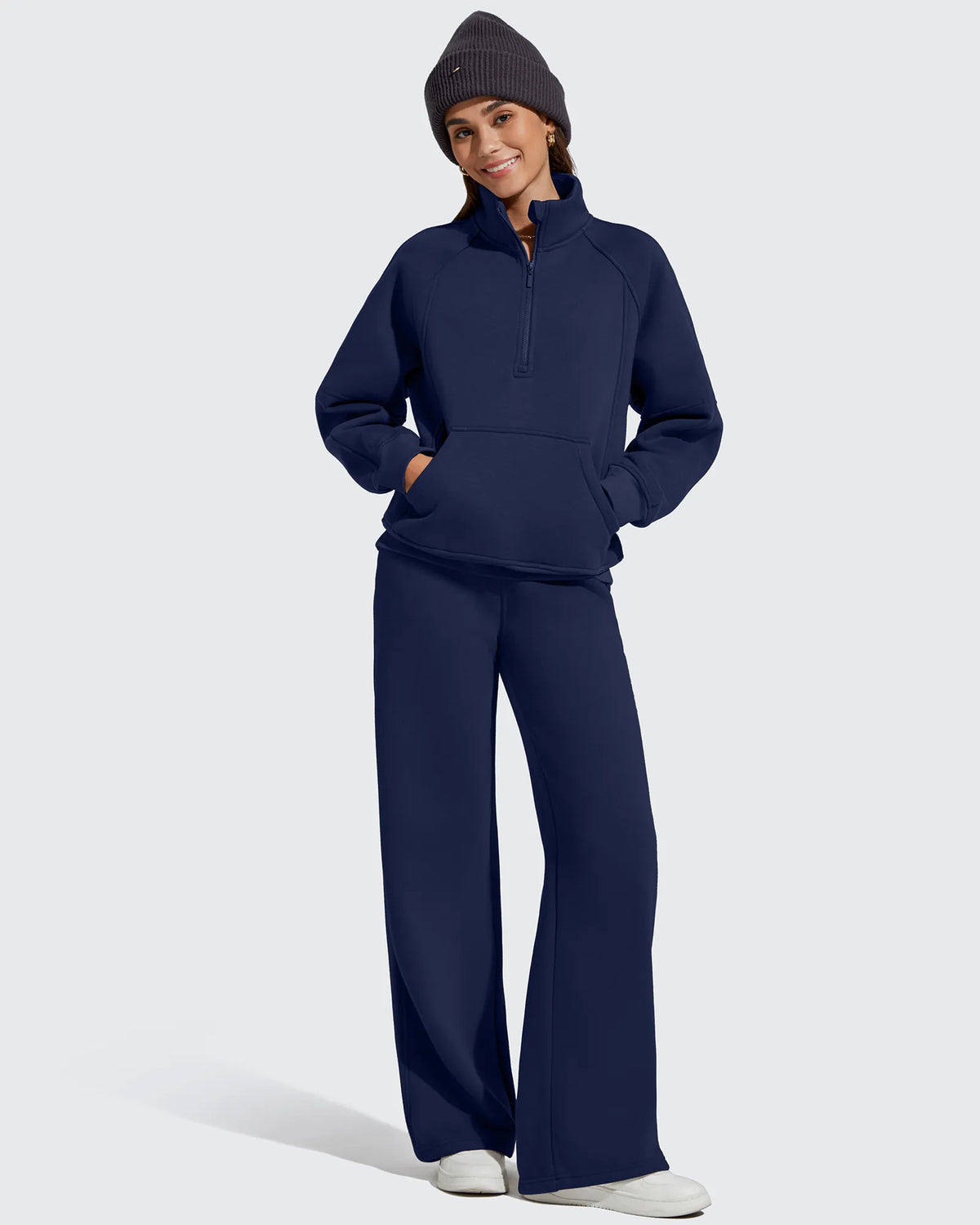 G4Free - Flurrylux Half Zip Mock Neck Cotton Fleece Pullover -GF25F656AA-S
