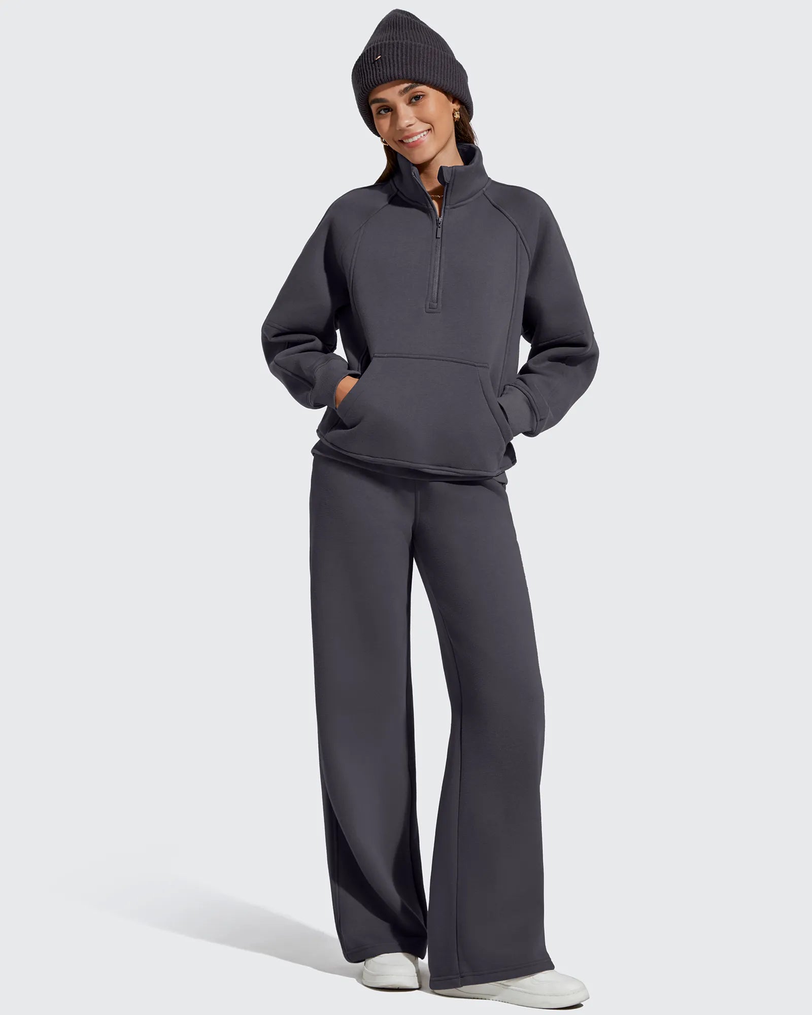 G4Free - Flurrylux Half Zip Mock Neck Cotton Fleece Pullover -GF25F656AA-S