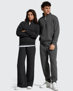 G4Free - Flurrylux Half Zip Mock Neck Cotton Fleece Pullover -GF25F656AA-S