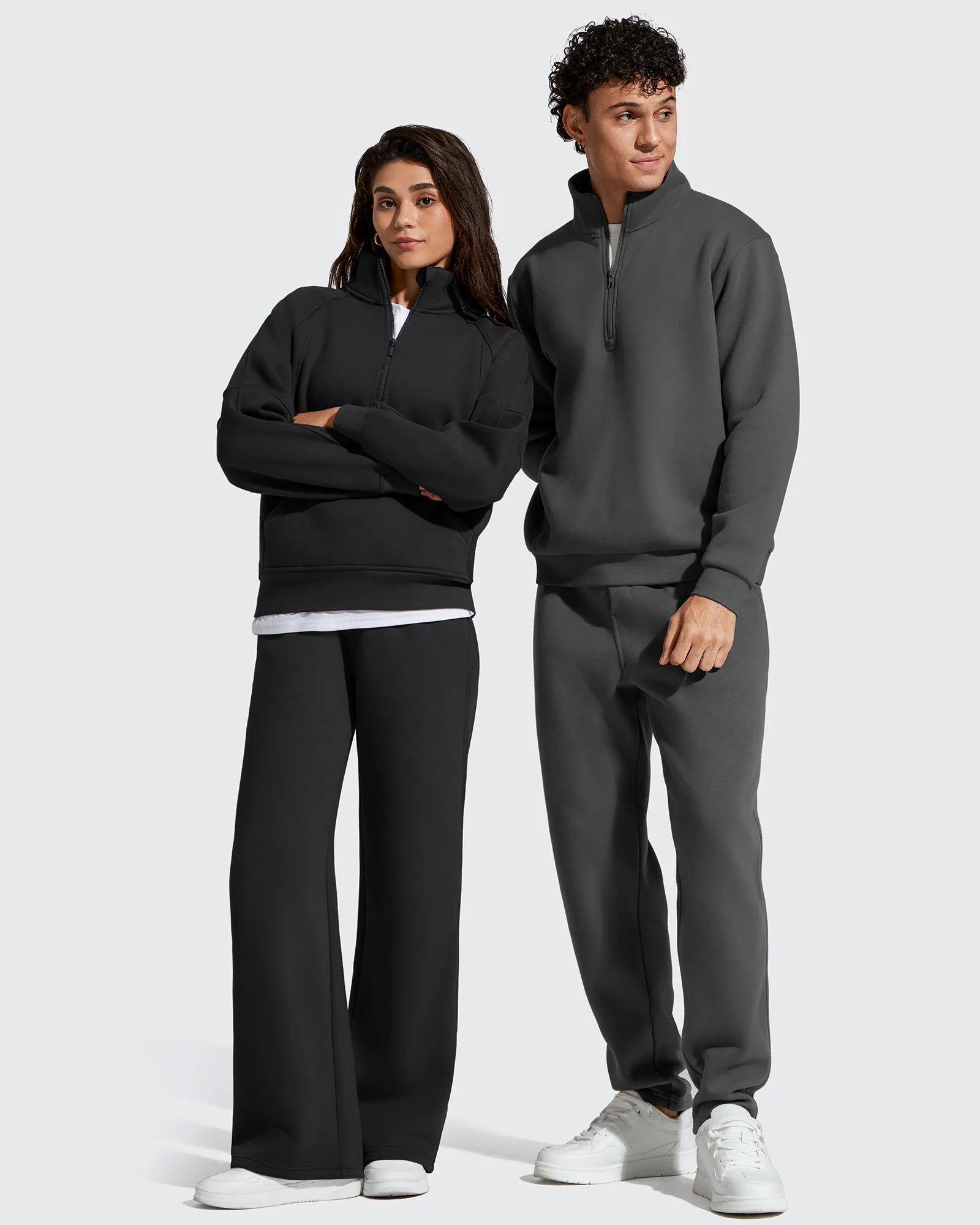 G4Free - Flurrylux Half Zip Mock Neck Cotton Fleece Pullover -GF25F656AA-S