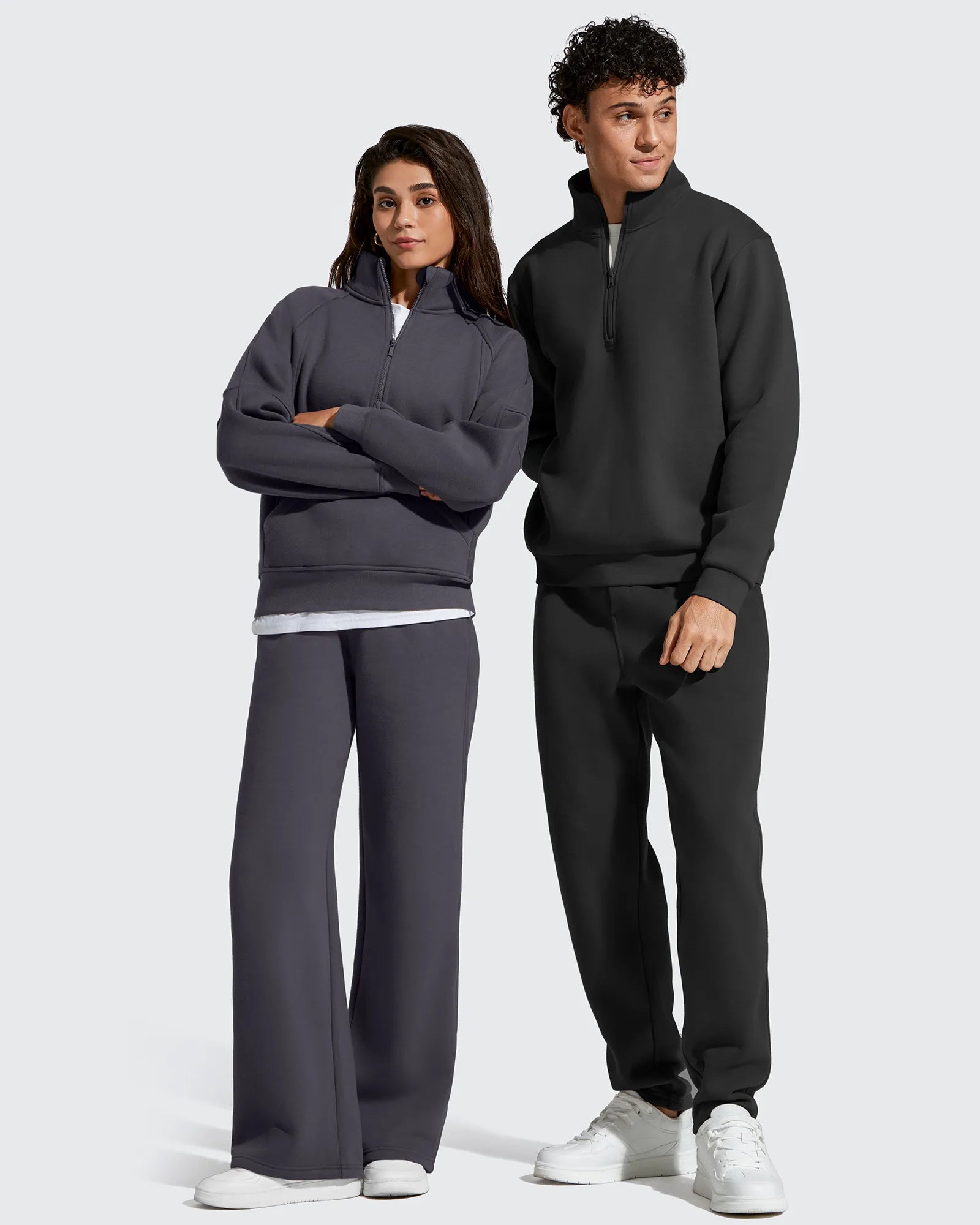 G4Free - Flurrylux Half Zip Mock Neck Cotton Fleece Pullover -GF25F656AA-S