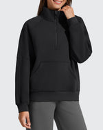 G4Free - Flurrylux Half Zip Mock Neck Cotton Fleece Pullover -GF25F656AA-S