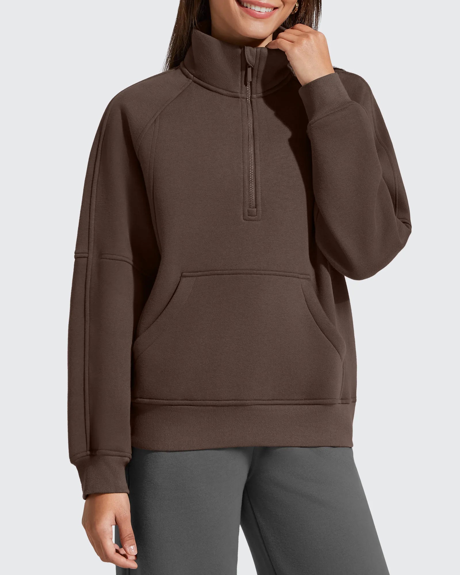 G4Free - Flurrylux Half Zip Mock Neck Cotton Fleece Pullover -GF25F656AA-S