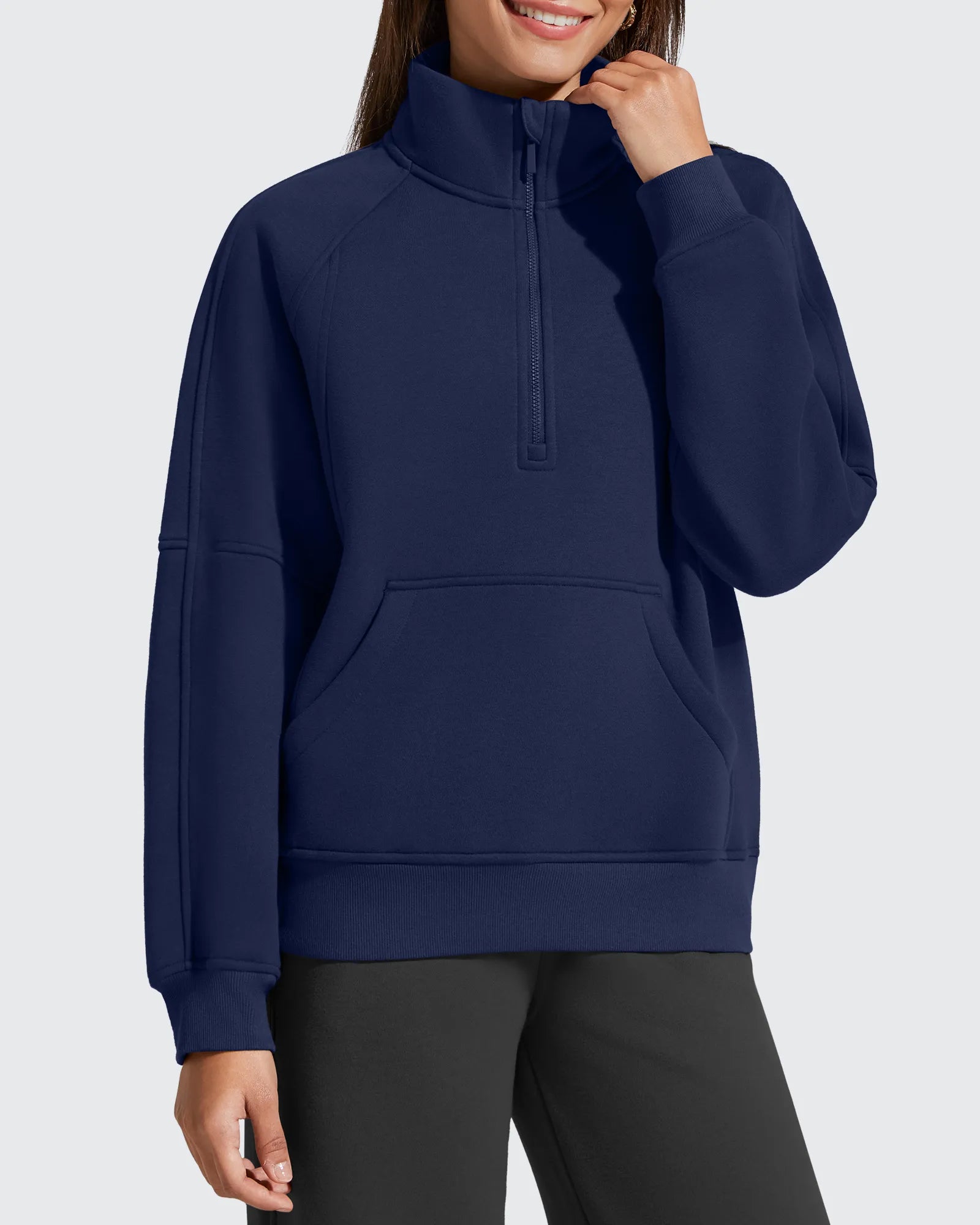 G4Free - Flurrylux Half Zip Mock Neck Cotton Fleece Pullover -GF25F656AA-S