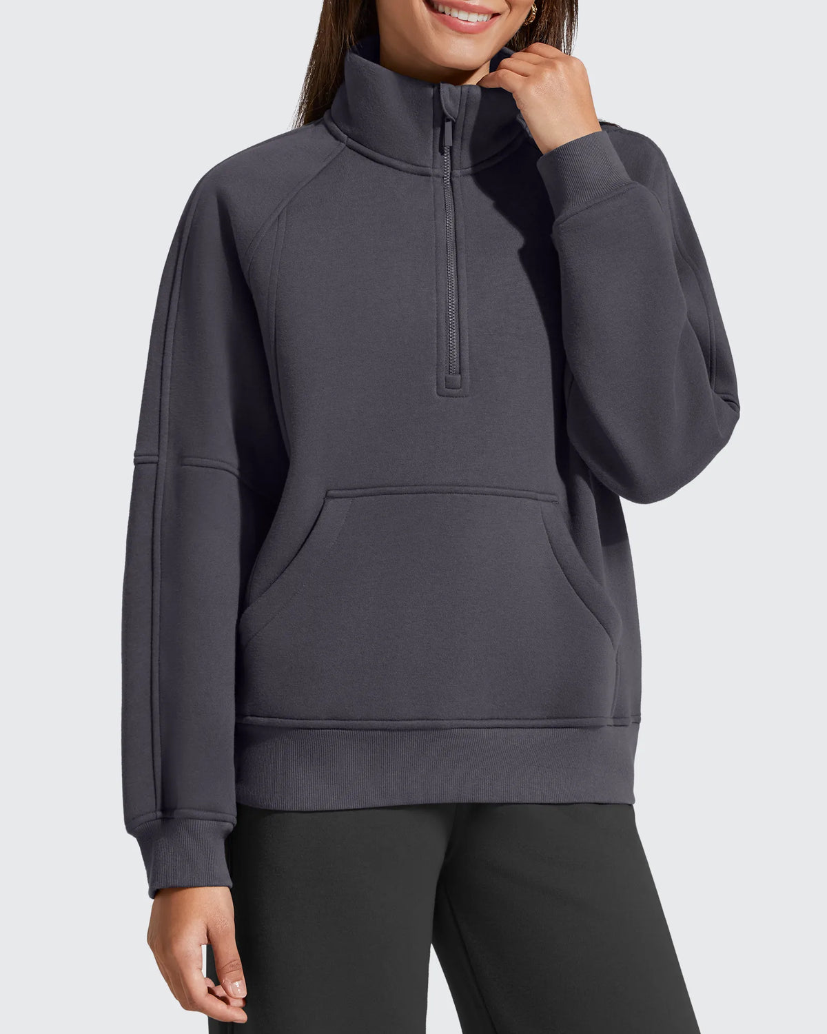 G4Free - Flurrylux Half Zip Mock Neck Cotton Fleece Pullover -GF25F656AA-S