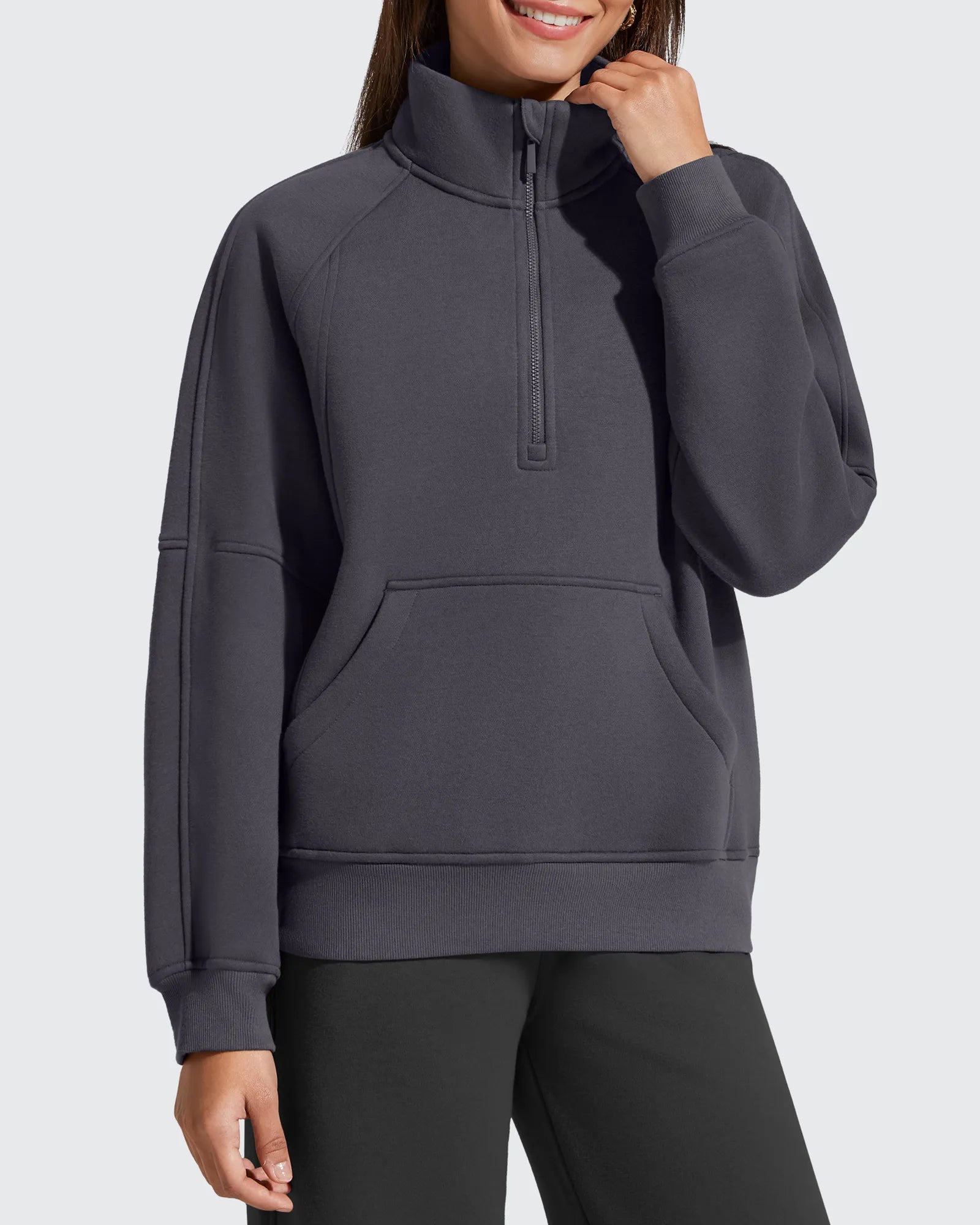G4Free - Flurrylux Half Zip Mock Neck Cotton Fleece Pullover -GF25F656AA-S