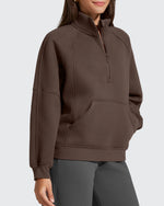 G4Free - Flurrylux Half Zip Mock Neck Cotton Fleece Pullover -GF25F656AA-S