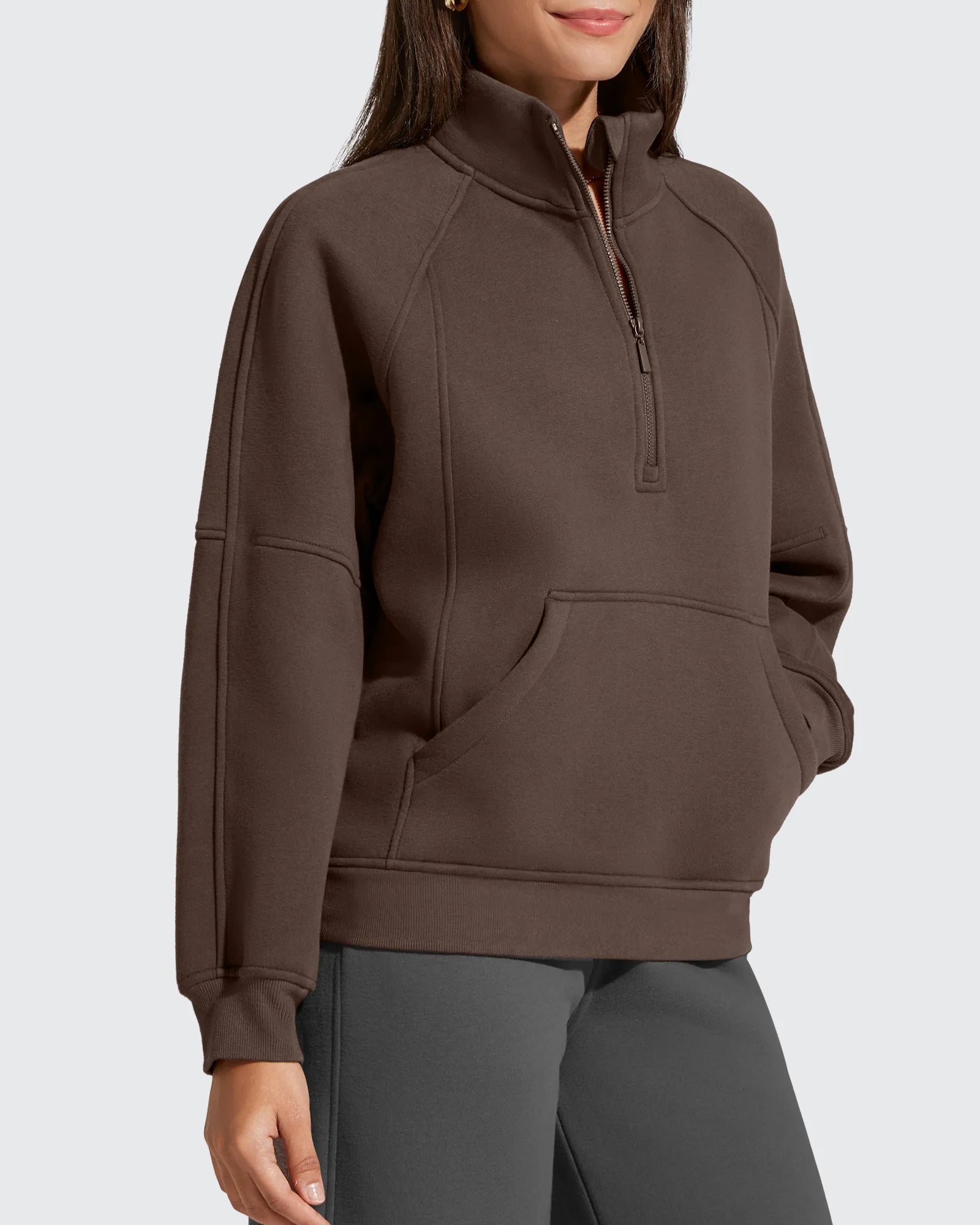 G4Free - Flurrylux Half Zip Mock Neck Cotton Fleece Pullover -GF25F656AA-S