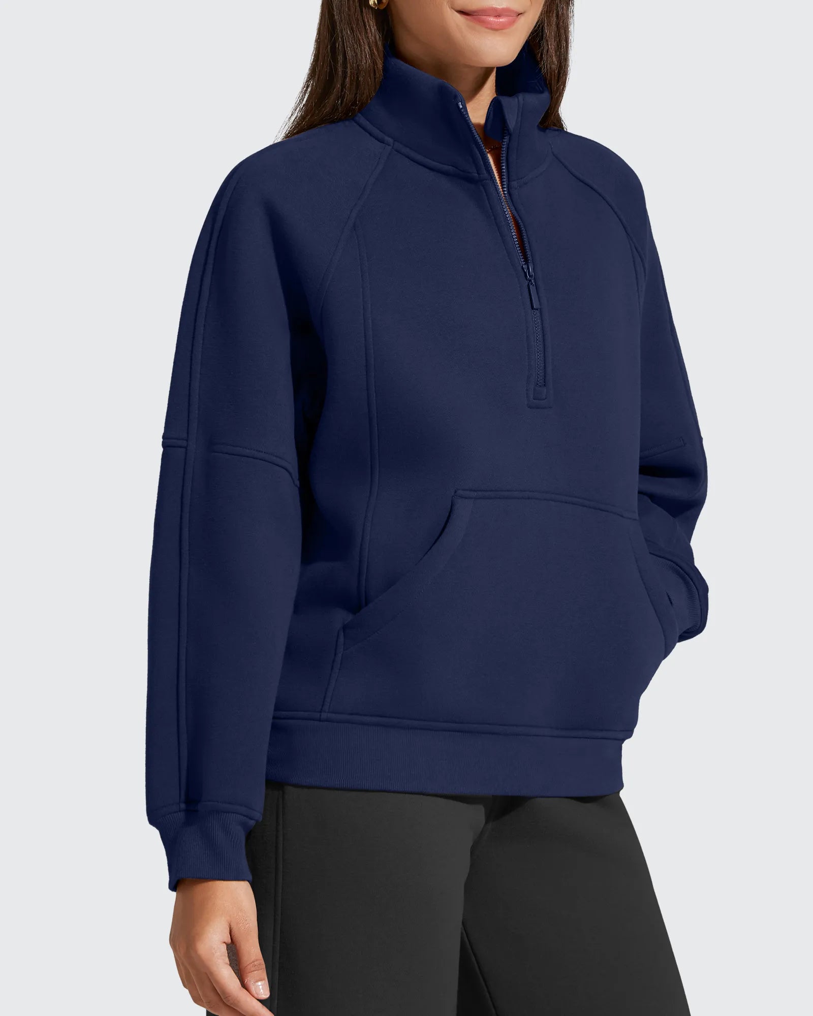 G4Free - Flurrylux Half Zip Mock Neck Cotton Fleece Pullover -GF25F656AA-S