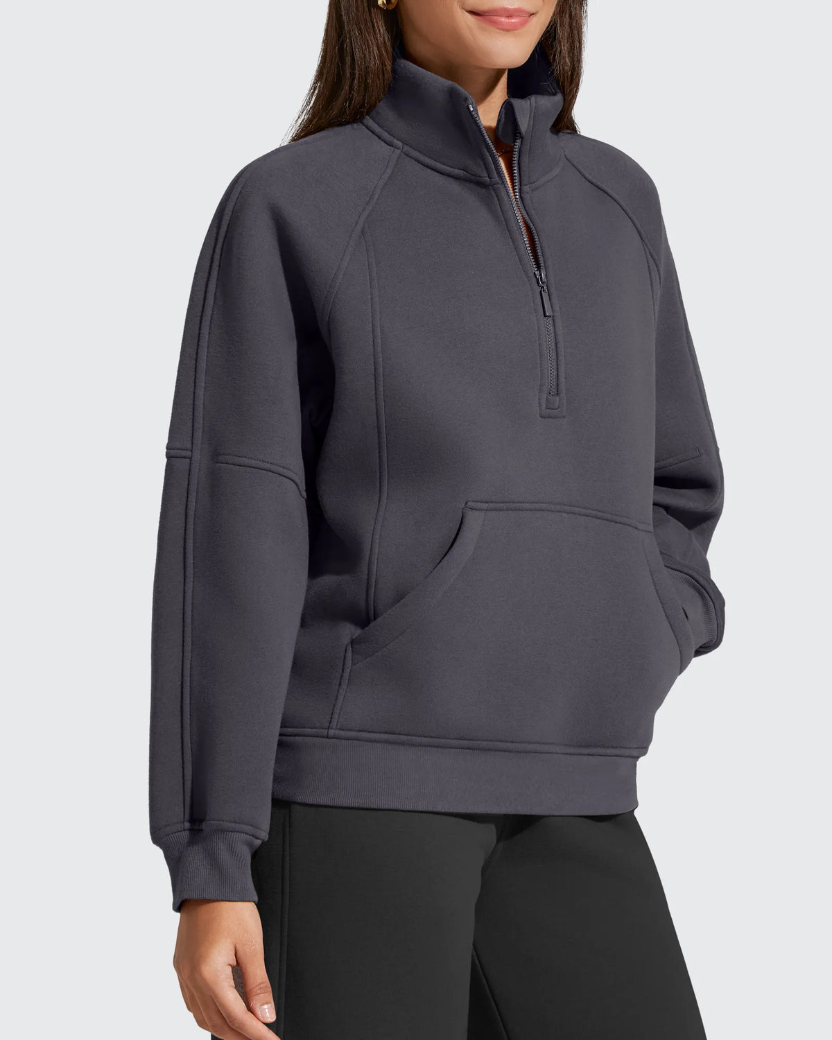 G4Free - Flurrylux Half Zip Mock Neck Cotton Fleece Pullover -GF25F656AA-S