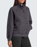 G4Free - Flurrylux Half Zip Mock Neck Cotton Fleece Pullover -GF25F656AA-S