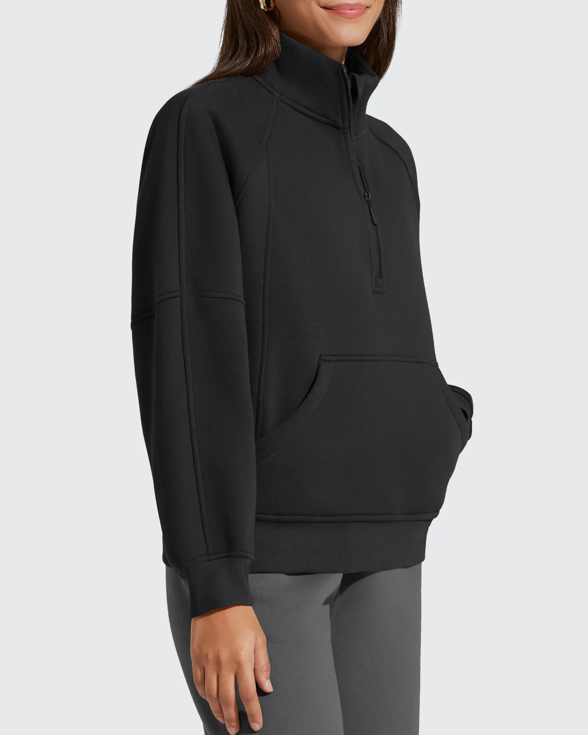 G4Free - Flurrylux Half Zip Mock Neck Cotton Fleece Pullover -GF25F656AA-S