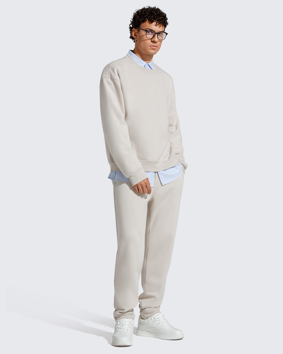 G4Free - Flurrylux Men's Cotton Fleece Lined Crewneck Pullover -GF25FM680AF-XS