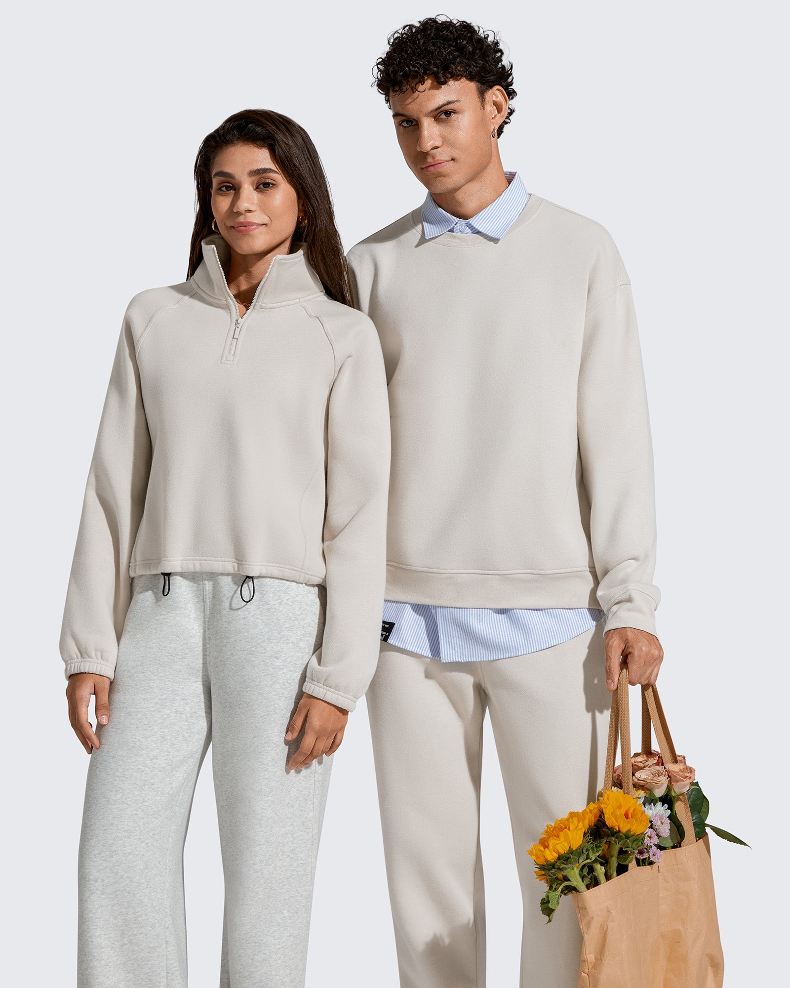 G4Free - Flurrylux Men's Cotton Fleece Lined Crewneck Pullover -GF25FM680AF-XS