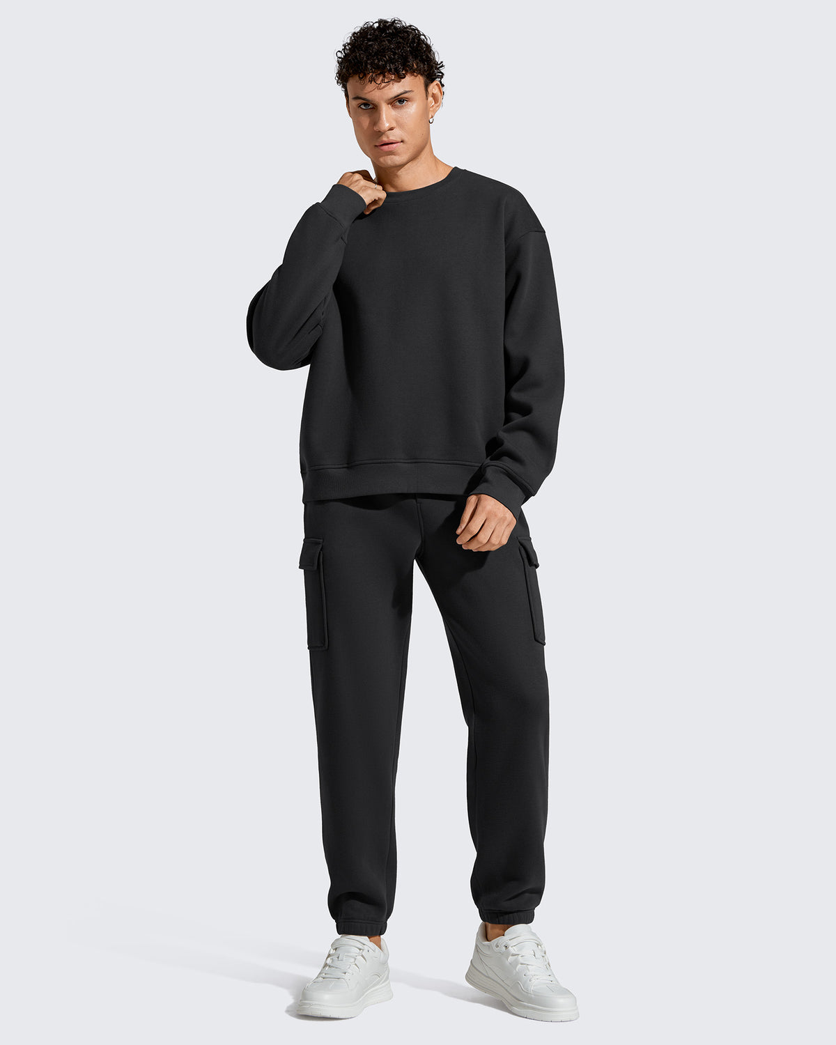 G4Free - Flurrylux Men's Cotton Fleece Lined Crewneck Pullover -GF25FM680AF-XS